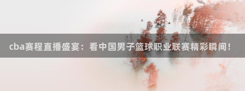 蜘蛛nba免费直播在线直播：cba赛程直播盛宴：看中国男子篮球职业联赛精彩瞬间！